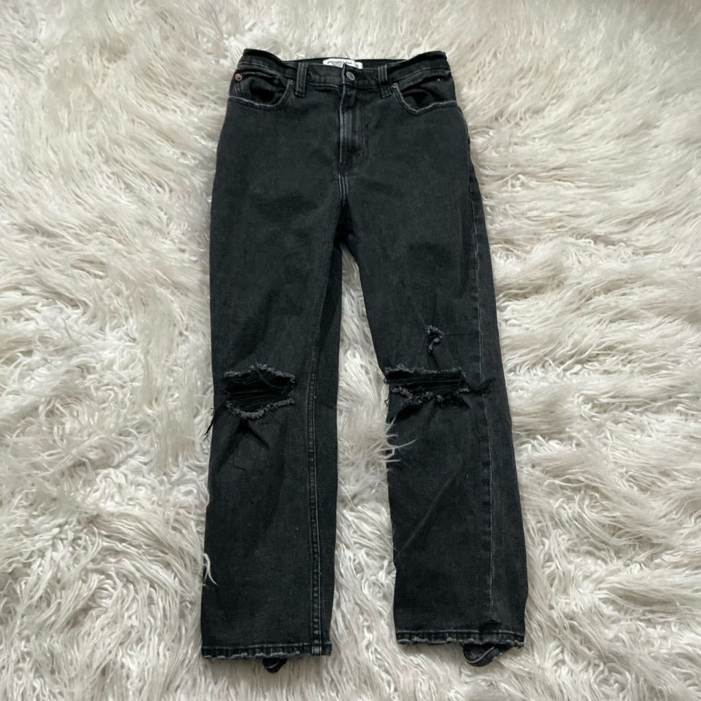 Abercrombie Curve Love The Ankle Straight Ultra High Rise Jeans